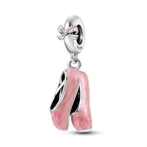 ✨🩰 NWOT Ballerina Pink Ballet Slippers Pandora FIT Charm Pendant 🩰✨